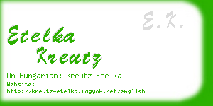 etelka kreutz business card
